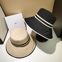 Japanese big brim sun hat female spring summer sun protection hat Korean face sunshade fishermans hat foldable basin hat