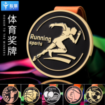 Running marathon Crystal listing football basketball badminton table tennis golf sports gold medal souvenir