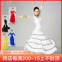 Modern dance dress new performance suit adult Waltz V-neck hot diamond top chiffon skirt two-piece set