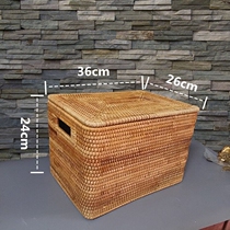  Vietnam rattan storage basket Finishing basket Desktop coffee table Clothing toys snacks Pastoral sundries storage basket storage box