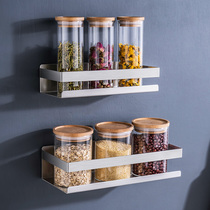 Kitchen spice rack kitchen seasoning rack oil and salt sauce vinegar storage rack kitchen condiment rack wall-mounted