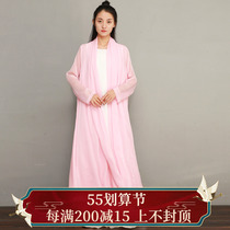 White coat -2022 new spring and summer art Chinese wind double layer tea suit Zen dance retro external Beatle jacket