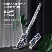 Cardilong sliding door hanging wheel Silent kitchen sliding door track hanging bathroom wooden door hanging rail Sliding door pulley guide rail