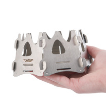 Titanium craftsman outdoor firewood stove stainless steel camping stove fire stove card multilateral stove simple portable cookware