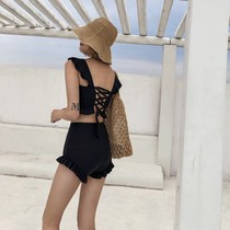 Swimsuit Women summer 2021 new sexy Korean ins split bikini high waist Belly Belly thin conservative swimsuit