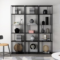 Nordic wrought iron partition shelf floor multi-storey living room screen bookshelf modern creative display bookcase display stand