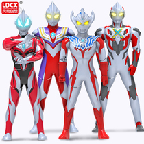 Ultraman Jedediah Aix set movable doll doll combination Luminous sound deformation childrens toys