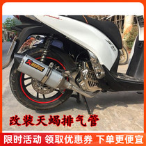 JSMT for Thailand SH125 150i Large S Modified Carbon Fiber Scorpion Exhaust Pipe Front 51mm