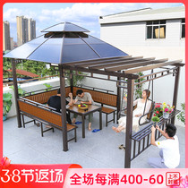Outdoor Cool Pavilion Wooden House Pavilions Villa Courtyard Home Vines Canopy Shelter Canopy Simple Four Corners Shade Awning Tent