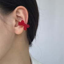 White Great Aunt 134 Original Resin Butterfly Knot Ear Bone Clip Small minimalist Temperament Without Ear Clip Super Fairy