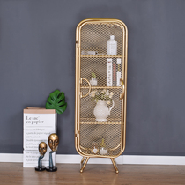 Nordic minimalist living room floor-to-ceiling shelf creative golden childrens small bookshelf multi-layer personality storage storage cabinet