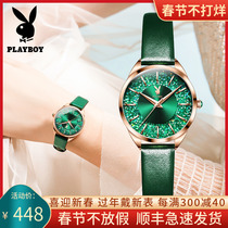 Famous brand starry small green watch ladies retro brand starry sky quartz waterproof leather womens watch top ten