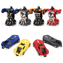 Manual deformation 3-year-old boy robot toy variety puzzle plastic car childrens collision hit deformation toy
