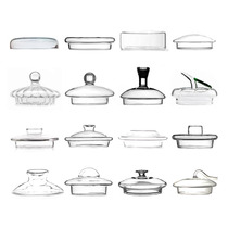 Glass lid Tea set accessories Pot lid Body cup lid Tea leak flower Tea pot lid Heat-resistant glass pot lid 1