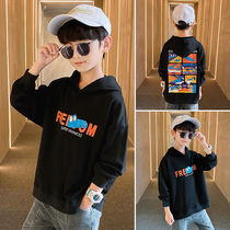 Childrens clothing boy clothes spring and autumn clothing 2021 new large childrens pullover base shirt handsome foreign style coat Korean tide