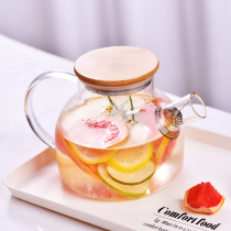 Flower and fruit teapot thickened heat-resistant high temperature glass Fruit teapot Tea set Tea pot Electric ceramic stove tea maker