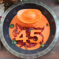 0-9 digital large hot pot bottom material silicone mold 3d butter hot pot bottom material butter hot pot oil silicone mold