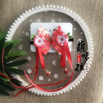 Wind headdress New ancient Hanfu fan streamer hairpin Flower tassel Hair accessories Cheongsam performance decoration accessories