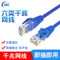 CAT6 six class one thousand trillion network wire pure copper one thousand trillion Home high-speed transmission blue network connecting line broadband line