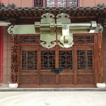 Pure copper bolt antique large door lock bolt lock retro copper door nose old anti-theft wooden door lock thickened copper