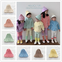 Chiumi South Korea Imported Childrens Hat 2020 Autumn Winter LINE Baby Warm Knit Hat Wool Line Hat Hat L2