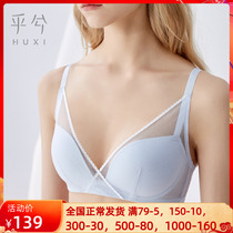 The 3 thick 4 of the thick cup gathers small breasts and the large mesh yarn lace without steel ring underwear bra HX172018