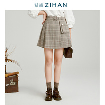 Treasure Adventures Zihan Mori Womens Department Spring and Autumn High Waist Short Skirt Womens Skirt Retro Plaid Pleated