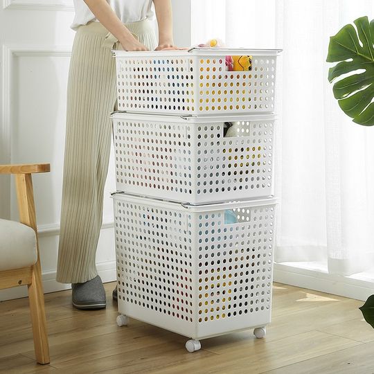 Dirty Clothes Basket ins Style Bathroom Clothes Storage Basket Dirty Clothes Hamper with Wheels Extra Large Miscellaneous Storage Box for Home Use