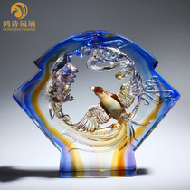 Chinese ornaments home accessories living room Chinese style special gifts foreign countries small gifts colored glaze art