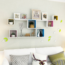 Wall shelf modern simple creative Plaid Wall Wall decoration frame living room TV background wall decoration frame