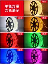  LED light belt 5050 SMD soft light strip 2835 ultra-bright double-row light 220V living room ceiling waterproof light belt