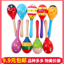 Newborn baby multi-color sand hammer sand ball Baby small hand grip Follow-up training toy Plastic rattles 0-1 years old