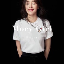 sandro asw short sleeve T-shirt female 2021 Spring Summer New loose slim fashion embroidery Joker round neck top