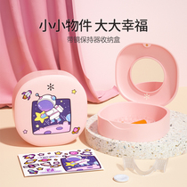 Jacques rhombus holder containing box invisible dental sleeve box orthodontic tooth correction carry cute with mirror small