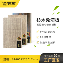 Famous rabbit board E0 paint-free board 17mm fir core ecological board blockboard decoration solid wood wardrobe body environmental protection