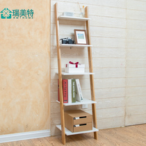  Ruimeite bookshelf trapezoidal room corner shelf Living room wall rack Bedroom flower rack Floor storage multi-layer rack