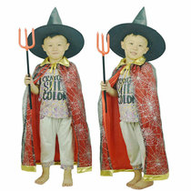 Halloween ghost festival costume double-layer witch cloak vampire costume demon costume childrens performance costume