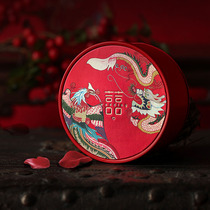  2021 Dragon Phoenix new happy candy box tinplate box Wedding hand gift box Wedding candy box creative candy box