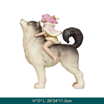 Search hunters Jia Xiaogulu white night fairy tale  chasing the cloud dog-small-medium-grey black > desktop swing piece birthday present
