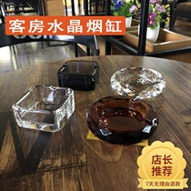  Multi-color creative crystal ashtray Hotel room ashtray bar bar glass square ashtray can be customized