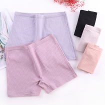 Flat Corner Underwear Woman Fat MM Pure Cotton 12 Less Girl 16 Year Old High Junior High School Student High Waist To Collect Anti-Walking Light Safety Pants