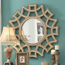 American wall-mounted Xuanguan fireplace Art Deco-style sunglasses Sunglasses Bathroom Mirror Toilet Wash mirror Customized