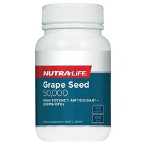 New Zealand Australia Nutralife Grape Seed Extract Antioxidant Capsules 50000mg 120 capsules