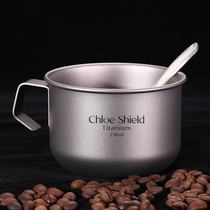Coe shield outdoor camping pure titanium cup coffee cup simple small capacity portable office home tea mug mug