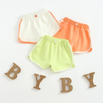 Girls sports shorts wear 1-3 years old 2 hundred ride summer thin baby 2021 new foreign style female baby pants