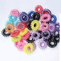 Small size plus coarse candy color telephone line Hairband hair rope high elastic rubber band bracelet rope full 9 9 yuan