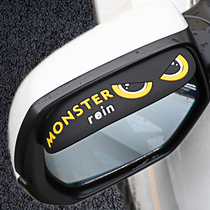 Car rearview mirror rain eyebrow reflector rain shield cartoon mirror anti-collision strip Universal small round mirror supplies