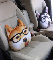 Haschic god annoying dog car waist with car back cushion seat backrest care back office midday hugh cartoon huddles waist