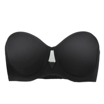 Receive a pair of milk thin strapless fat MM full cup bra large cup non-slip bandeau invisible large size underwear women