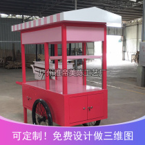 Christmas shopping mall opening event gift display car promotion car solid wood carriage car hand push flower custom